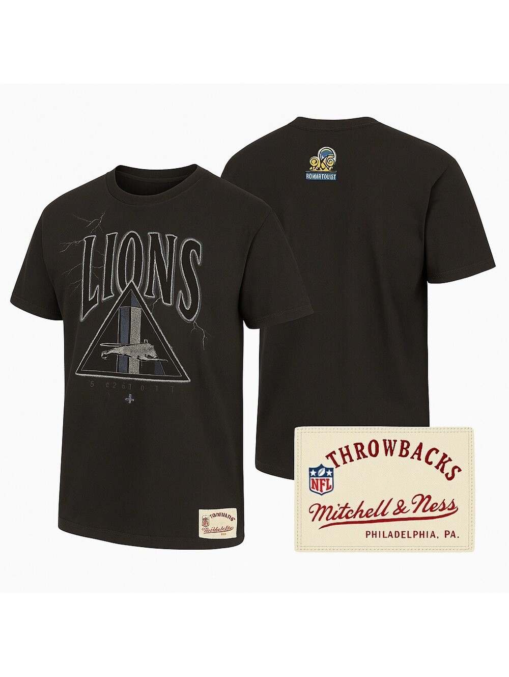 Detroit Lions Mitchell & Ness NFL Throwback T-Shirt Women’s Medium